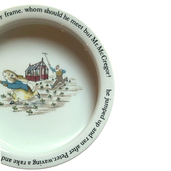 Vtg. Wedgwood of Etruria & Barlaston Beatrix Potter Peter Rabbit Creamware Bowl - Picture 6 of 9